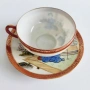 Порцеланова чаша с чинийка Kutani Shoza. , снимка 3