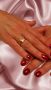 Стилен дамски пръстен от неръждаема стомана с пеперуда Anabell, снимка 1 - Пръстени - 45754146