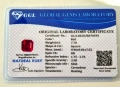 Естествен фасетиран рубин 7.70 k. Сертификат, снимка 8