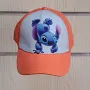 Нова детска шапка с козирка Стич (Stitch) в коралов цвят, снимка 1