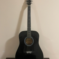 Акустична китара, черна,неизползвана, снимка 1 - Китари - 44937171