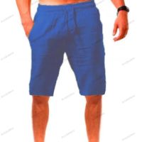Летни мъжки свободни ленени дишащи изрязани панталони, 8цвята , снимка 7 - Къси панталони - 45375781