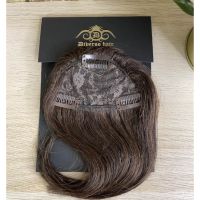 Бретон естествен косъм - Натурално кестеняв, снимка 2 - Аксесоари за коса - 45526076