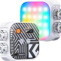 K&F Concept RGB Video Light, 360° пълноцветен преносим с 21 светлинни ефекта, 2500K-9900K CRI 96+, снимка 1 - Чанти, стативи, аксесоари - 45685322