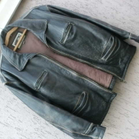 Марково мъжко яке, естественна кожа - New Port, снимка 3 - Якета - 45058738