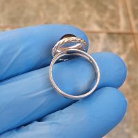 Сребърен пръстен с Лилав камък, снимка 2 - Пръстени - 45729501