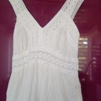 Бяла лятна рокля с презрамки от M до Xl, , снимка 3 - Рокли - 45887140