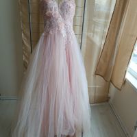 Нежна розова бална рокля ХС/С, снимка 12 - Рокли - 45680637