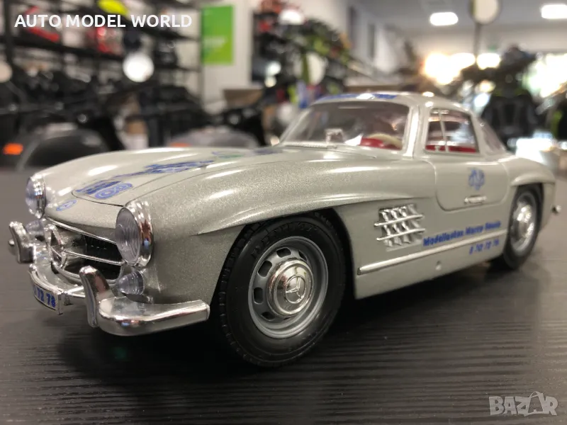 Рядък модел метална колекционерска количка MERCEDES 300 SL 1965г 1:18, снимка 1