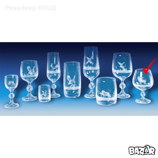 Комплект от 6 кристални чаши за ликьор Fritzmann, снимка 1