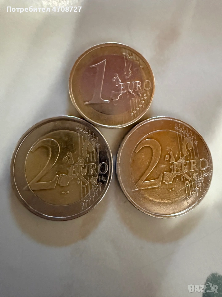 ТРИ РЕДКИ ЕВРО МОНЕТИ, снимка 1