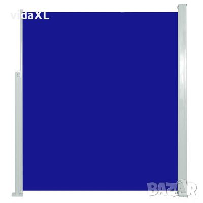 vidaXL Прибираща се странична тента, 160х500 см, синя, снимка 1