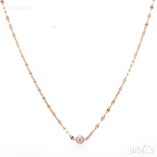 Златнo колие 1,15гр. 45,0см. 14кр. проба:585 модел:34382-4, снимка 1