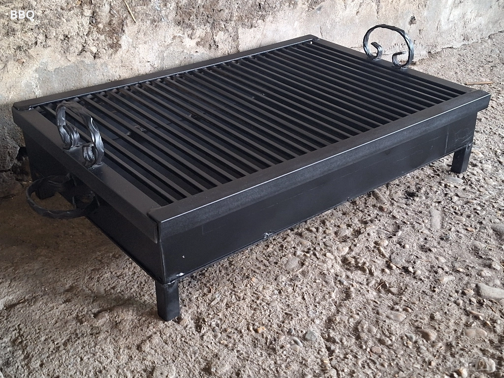 скара Дървени въглища Кънпинг Пещ Вграждане Професионална Ръчна изработка , снимка 1