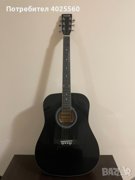 Акустична китара, черна,неизползвана, снимка 1