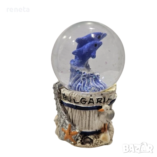 Преспаипе Делфини, Керамика/стъкло, 7х5 см, снимка 1