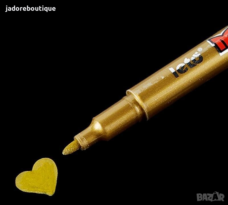 Маркер металически ефект - златист, снимка 1