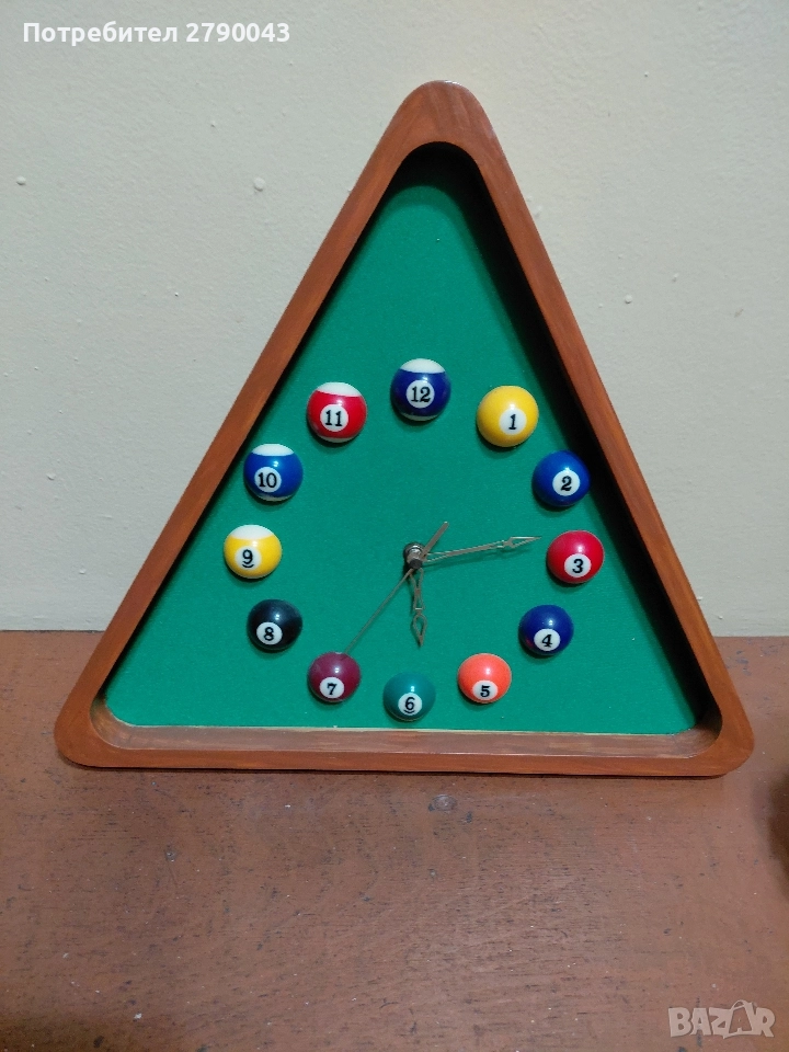 билярд часовник , снимка 1