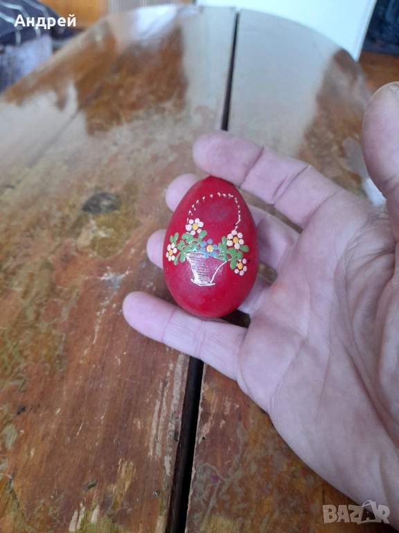 Старо дървено яйце #26, снимка 1