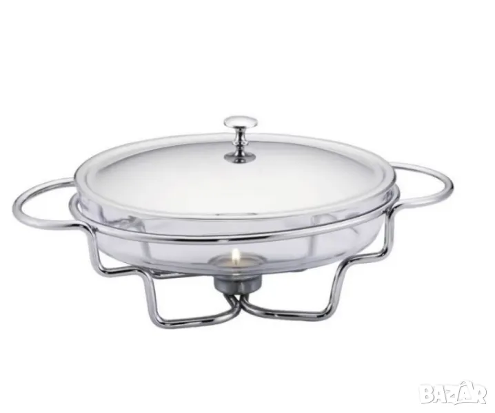 Съд за затопляне Bohmann, 1.6 л., Стоманен капак, Стъкло, Инокс, снимка 1