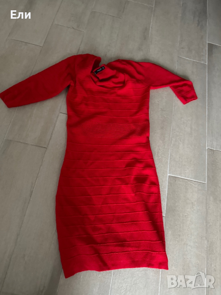 Елегантна червена рокля Mango, снимка 1