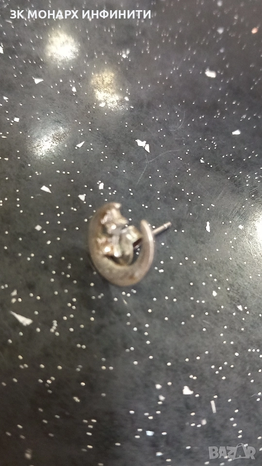 сребърна обеца / без винт, снимка 1