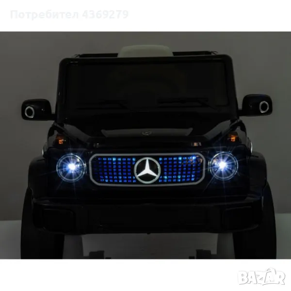 Акумулаторен джип Mercedes EQG Electric G-Class 12V с отварящи се врати меки гуми 4x4, снимка 1