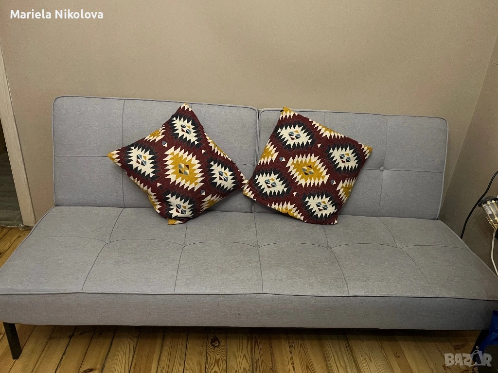 Текстилен клик клак диван Jusk, снимка 1