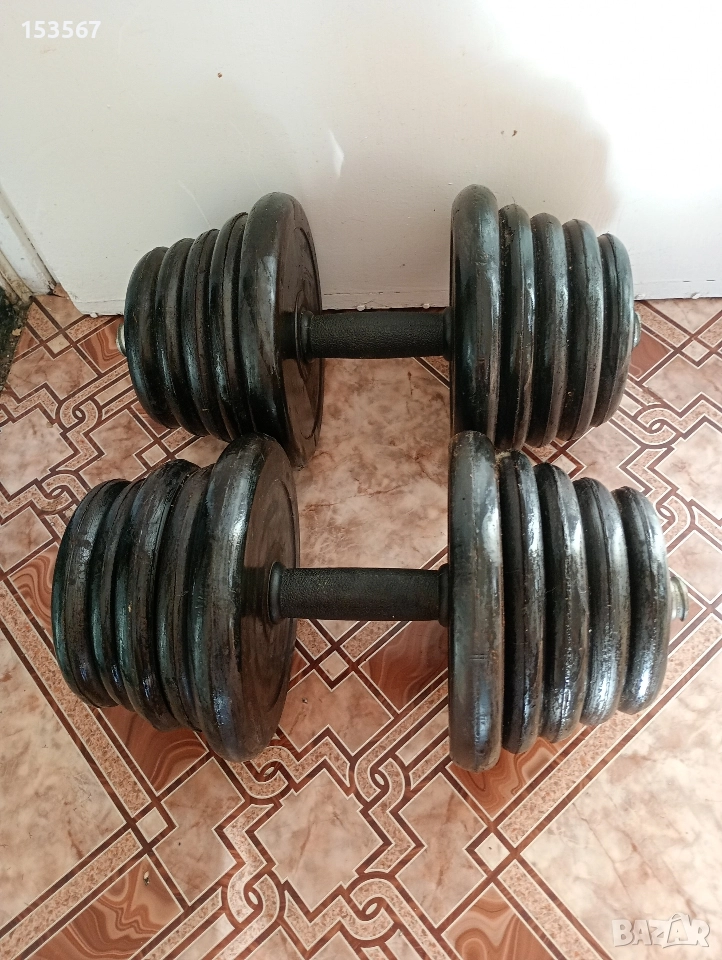 Дъмбели, гири, 2×10 кг. Общо 20 кг., снимка 1