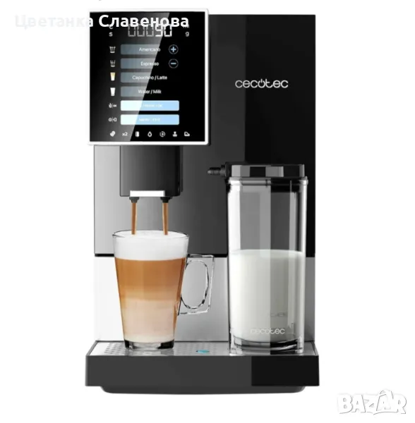 Кафеавтомат Cecotec Cremmaet Compactccino Black Silver, 1350 W, 19 бара и термоблок , снимка 1