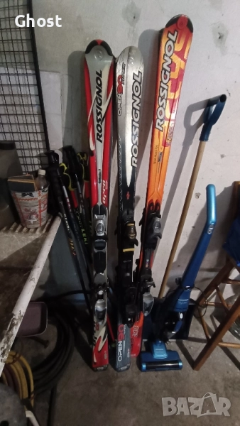 Три чифта ски Rosignol (щеки, обувки, чанти, очила, каски)., снимка 1