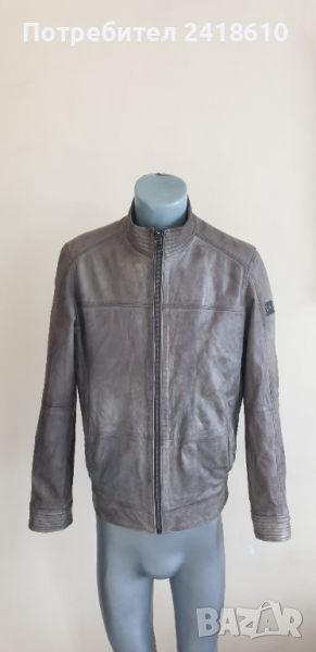 Hugo Boss Jips4 Leather Jacket Mens Size 50/L ОРИГИНАЛ! Ест. кожа!, снимка 1