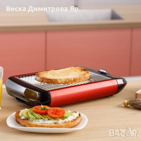 Хоризонтален тостер Solac Stillo Red 3, снимка 2 - Тостери - 51737795