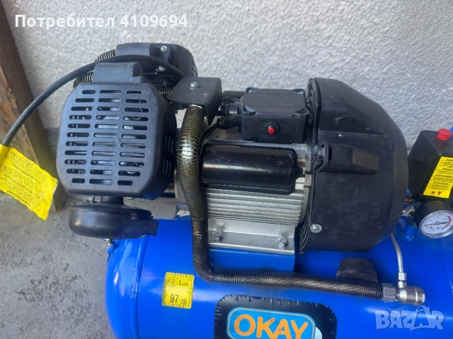 Компресор Okay 50 литра, снимка 3 - Компресори - 52435517