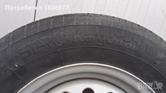 Гума с джанта за ремърке, снимка 4 - Гуми и джанти - 52662442