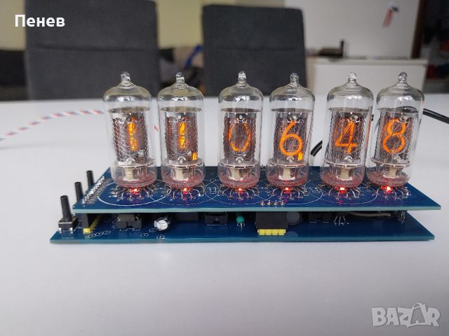 Часовник с газоразрядни лампи, nixie clock, снимка 1 - Друга електроника - 45649715