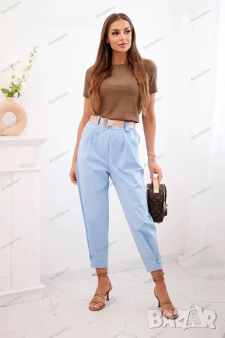 Дамски панталон Punto със закопчаване на крачолите, 16цвята, снимка 7 - Панталони - 50956461