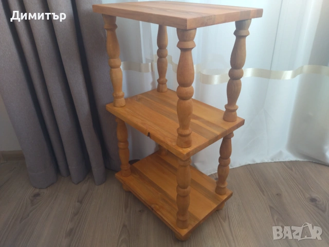 Дървена етажерка на три нива !!!, снимка 4 - Етажерки - 54146174