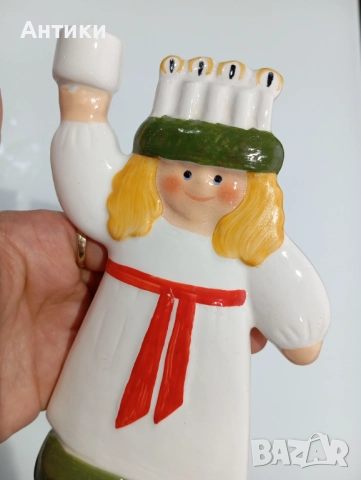 Порцеланов свещник Goebel стар, снимка 9 - Статуетки - 52493108