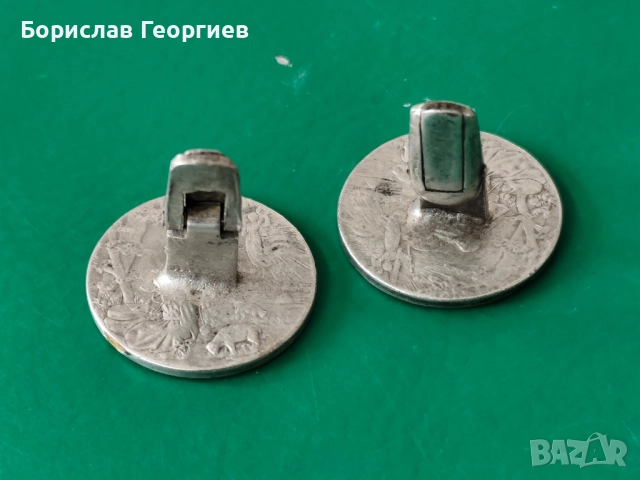 Стари посребрени ръкавели Жана Дарк, снимка 5 - Колекции - 51743161