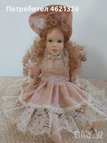 Колекционерска порцеланова кукла от бисквитен порцелан, като нова, снимка 2 - Декорация за дома - 52044009