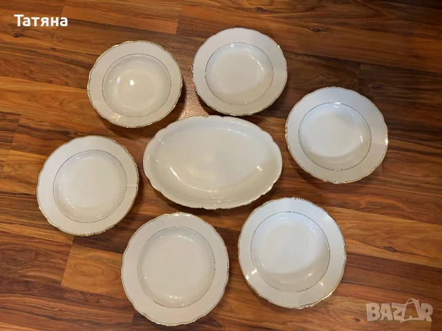 Комплект 6 чинии и овална чиния Bavaria 