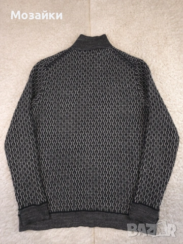 Мъжки пуловер BOSS Kerwino вълна и памук Black & White | MSRP €220 | Размер XL, снимка 7 - Пуловери - 53595829