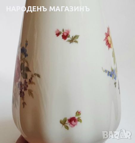 1966 г. BAREUTHER – Разкошна ваза Немски порцелан ваза порцеланова цветя , снимка 8 - Други ценни предмети - 46550927