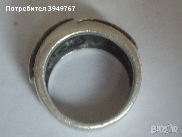 Много интересен ,стар сребърен пръстен., снимка 6 - Пръстени - 51794613