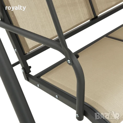 Градинска люлка с навес, антрацит и пясък , снимка 2 - Градински мебели, декорация  - 51222388