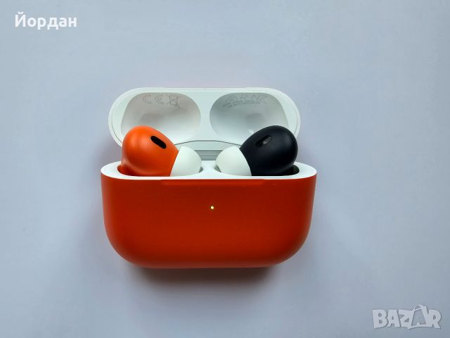 Оригинални Apple Airpods Pro 2 Уникални Поръчково Боядисани Custom Orange Black, снимка 2 - Bluetooth слушалки - 45832928