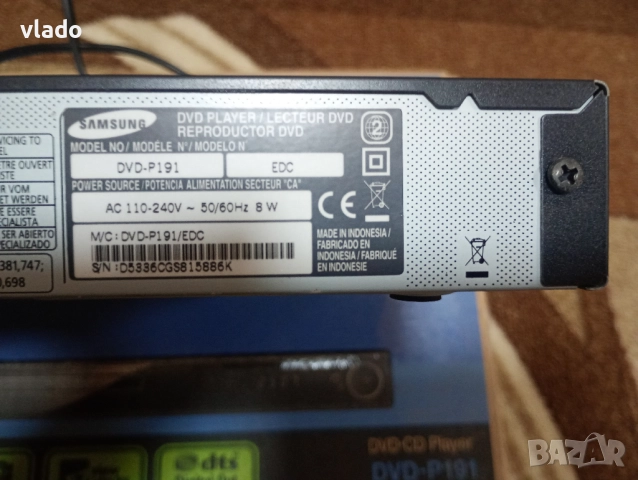DVD Samsung P191 , снимка 4 - Плейъри, домашно кино, прожектори - 52289355
