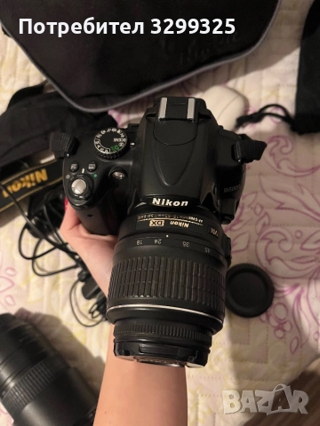 Nikon D5000 + 2 обектива NIKON 18-55mm DX , + NIKON 55-300mm DX, снимка 6 - Фотоапарати - 52726402