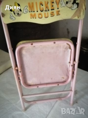 Детско Метално сгъваемо столче Мики Маус , снимка 3 - Столове - 45748884